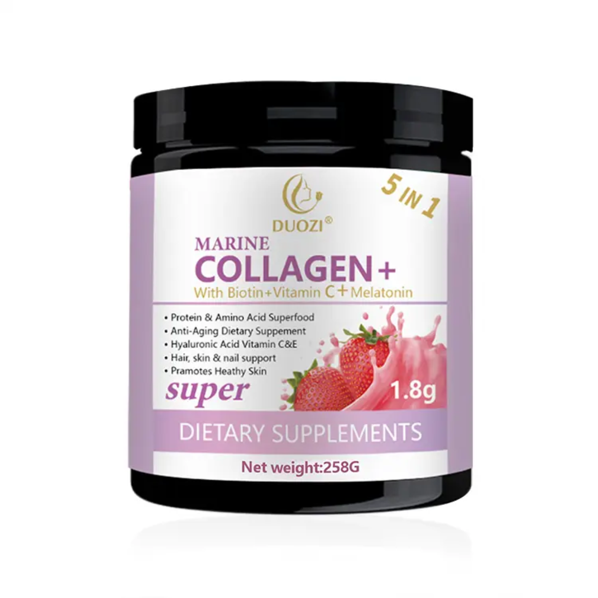 can you give glutathione im Duozi 5 In 1 Marine Collagen Powder With Biotin + Vitamin C + Melatonin  Dietary Supplement 258g
